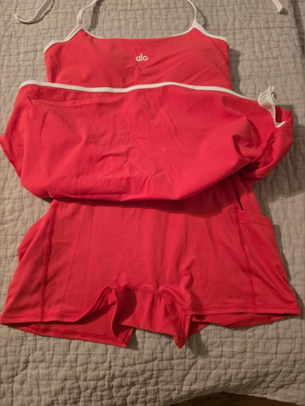 ALO Candy Red Halter Dress